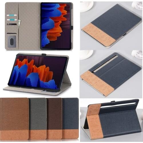 Fundas For Samsung Galaxy Tab S7 S 7 Plus Case 11 SM-T870 T875 SM-T970 SM-T975 Fold Folio Tablet For Tab S7+ Caqa 12.4 Cover Pen