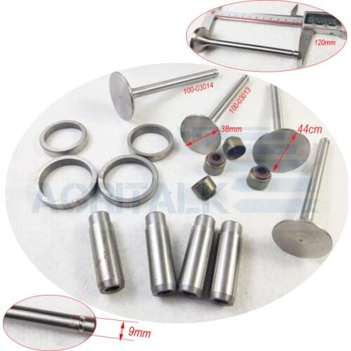 Fujian Lijia engine (old model) 2 cylinders / 3 cylinders, set of valve kit, part number: 100-03014 / 100-03013 (valves code)