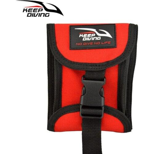 KEEP DIVING Two Sides Open Up Scuba Diving Weight Belt Pocket with Quick Release Buckle Accommodate 3KG/6lb of Lead Weight Bag