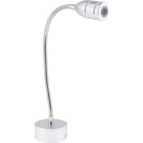 Flexible12V 6000K 2W Reading Gooseneck Map Light LED Lamp with Switch