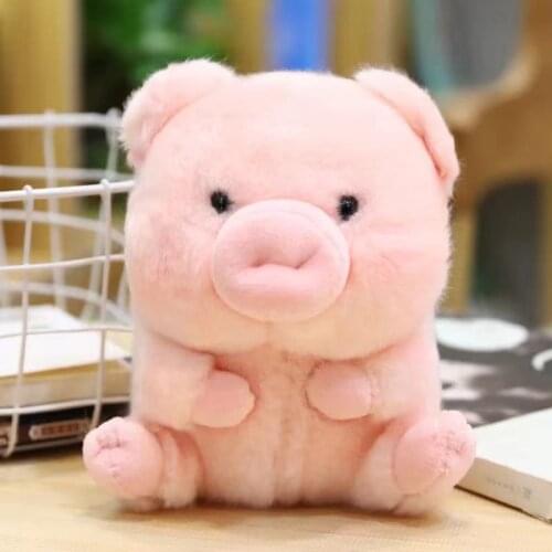Like Real Wild Animals Plush Toys Round Cute Lifelike Pig Chicken Cow Hamster Cat Stuffed Dolls Gifts For Kids Boy Girls