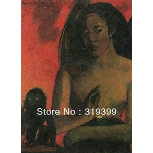 Oil Painting Reproduction on Linen canvas,Barbarian Poems by paul gauguin,100%handmade,Free Fast Ship,Museum Quality