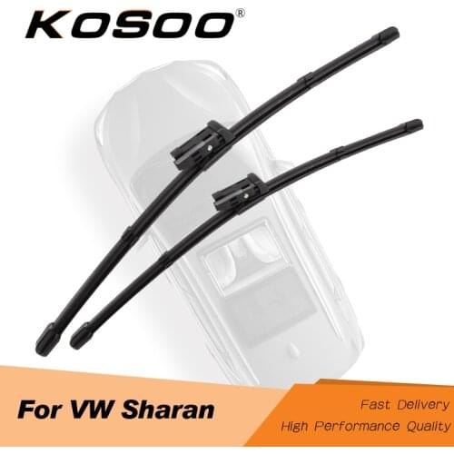 KOSOO For Volkswagen Sharan MK2/MK3 Model Year From 2002 To 2018 Fit Side Pin Arm/Push Button Arm Auto Wiper Blades Styling