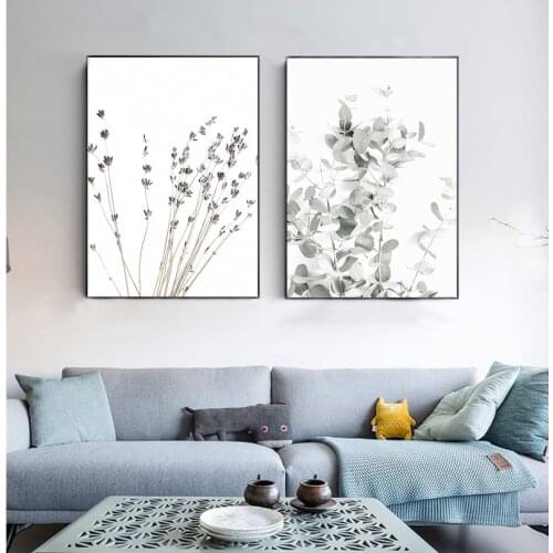 Lavender Eucalyptus Posters Botanical Canvas Painting Farmhouse Wall Decor Art Pictures Bedroom Decoration Scandinavian Decor
