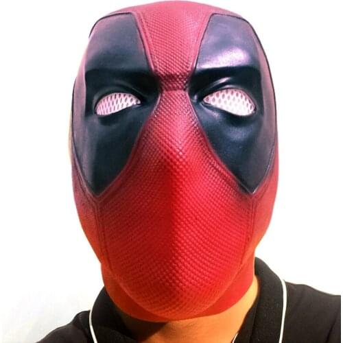 Movie Deadpool Cosplay Mask Latex Full Head Helmet Deadpool Wade Winston Wilson Party Costume Masks Props Halloween