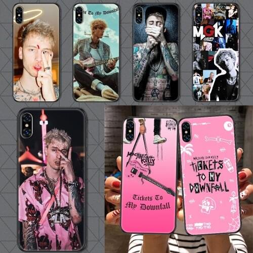 MGK Machine Gun kelly Rapper Phone Case Cover Hull For iphone 5 5s se 2 6 6s 7 8 12 mini plus X XS XR 11 PRO MAX black fashion