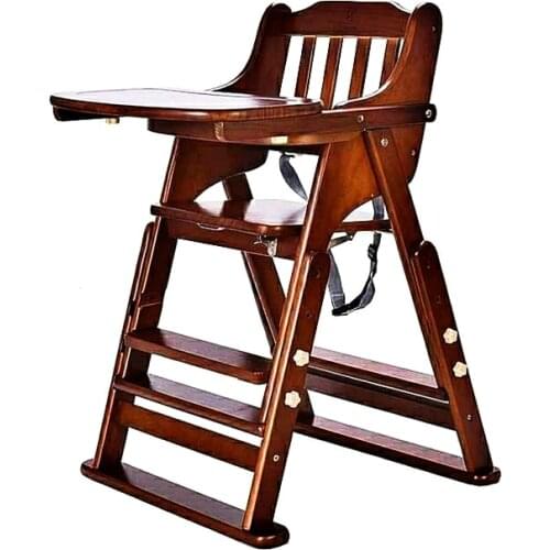 Fashion Children Eat Chair Multi-functional Portable Baby Folding Chair Seat Baby Solid Wood Dining Chair For Dinner
