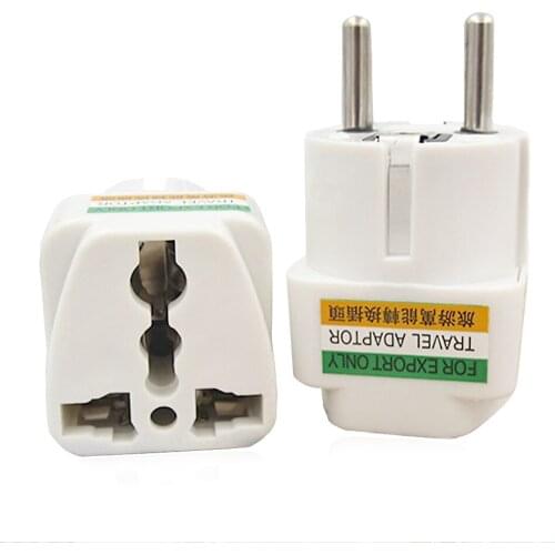 Newest Universal Charger Adapter US AU UK to EU Plug Converter Socket 250V 10A 4.8mm Converter Korea KC EU Standard Adapter 800W