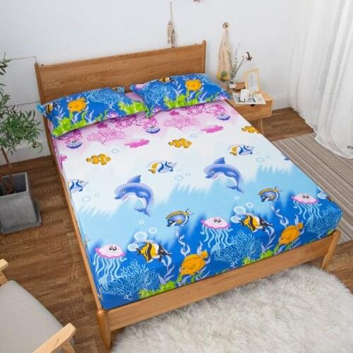 Polyester Waterproof Mattress Cover Breathable Removable Bed Protection Pad Cover Anti-mite Baby Urine Pad Bed Sheets