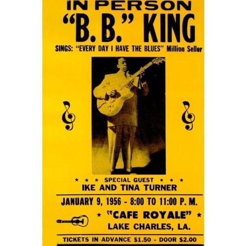 20" X 30" HD Poster, Customized B.B. King Blues Musician Canvas Poster Room Decor Poster