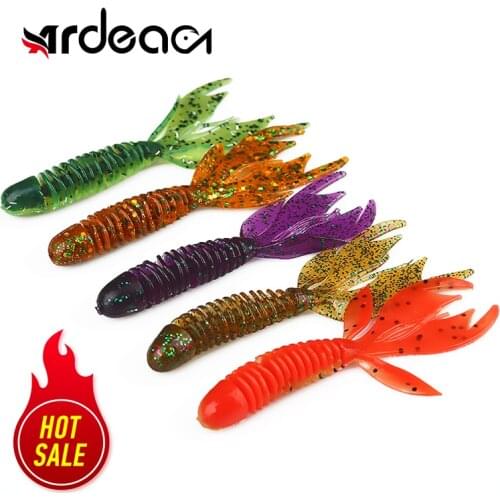 Ardea Soft Lures 76mm 2g Worm Silicone Bait Wobblers Swimbait Artificial Double CoBaitfishing Bass Fishing Tackle jigging