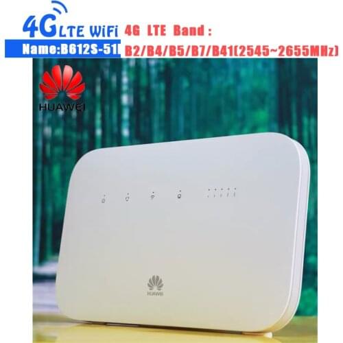 Unlocked Huawei B612 B612s-51d Router 4G LTE Cat6 300Mbs CPE Router +2pcs 4G Antennas