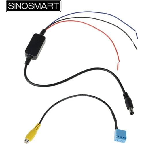 SINOSMART C12 Connection Cable and Relay Car Parking Camera for Volkswagen Golf 7 Touran Tharu TAYRON on MIB PQ MQB OEM Monitor