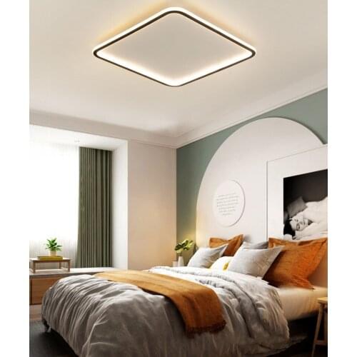 Nordic square LED living room ceiling lamp bedroom lighting childrens room eye protection lamp kitchen dining room lamp