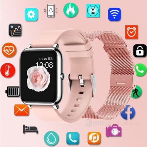 2021 Steel Smart Watch Women Men Smartwatch For Android iOS Fitness Bracelet Electronics Bluetooth Clock Waterproof Smart-Watch