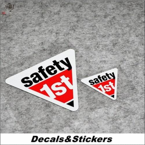 NO.L042 Safety 1st Caution 3M Reflective Modified Stickers Car Helmet MOTO GP Waterproof Decals Racing Motorcycle