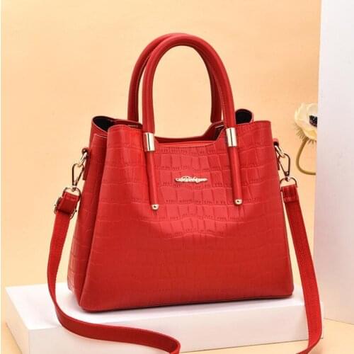 High Quality Female Bag 2021 New Stone Pattern Handbag Large Capacity Casual Tote Bag Female Bag Fashion Mother Bag Sac Femme