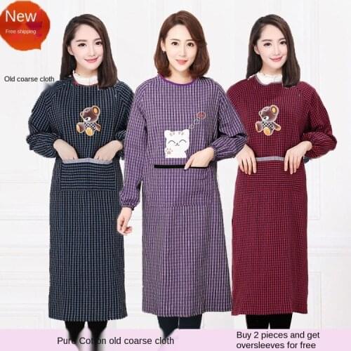 Protection Cloth Skirt Long Sleeve Apron Work Clothes Blouse Long below the Knee Full Body Lengthened