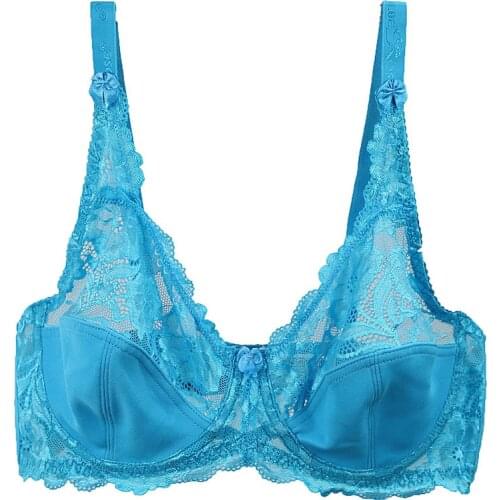 Women clothing Bra Floral Lace No-padded Unlined top Push Up full Cup Plus Size bralette Good flexibility underwear bh B21