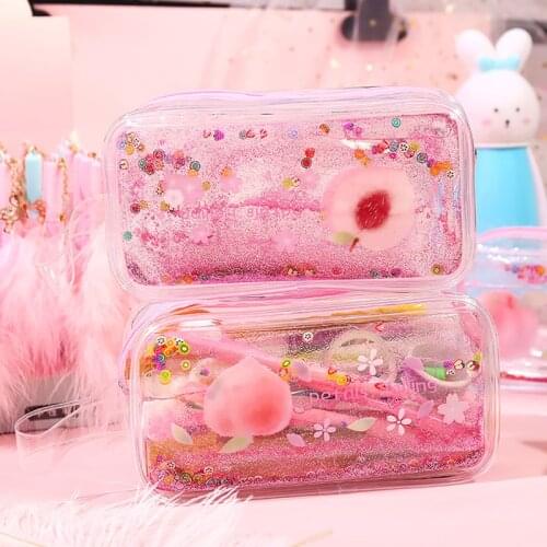 1PC Kawaii Pencil Case Avocado Transparent Gift School Pencil Box For Girl Pencilcase Pencil Bag School Supplies Stationery