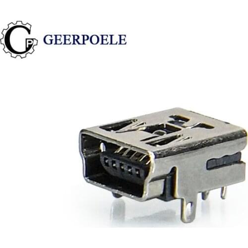 20 50 pcs/lot USB mini 5 Pin 2 Feet DIP Connectors Female MINI USB Connector Tail Plug Port Jack Sockect Terminals