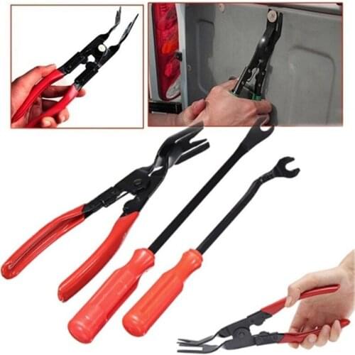 3pcs/Set Auto Fastener Pliers Car Headlight Modification Installation Hand Tool Audio Demolition Soundproof Door Removal Pliers