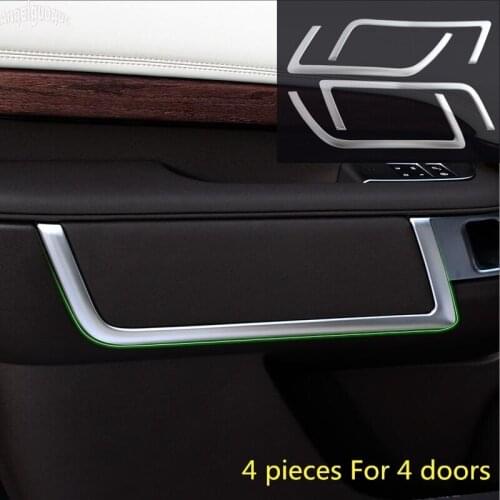 Angelguoguo ABS chrome For Land Rover Discovery 5 2017-2019 Car 4 Doors U Handle Decoration Sequins Cover Sticker Car-Styling