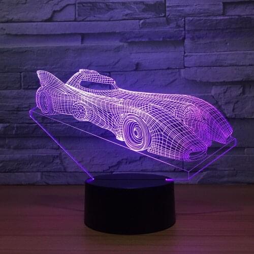 Bursting Led 3d Lamp Usb Power Supply Modeling Racing Car Led Night Light Luminaria De Mesa Usb Led 3d Light Fixtures