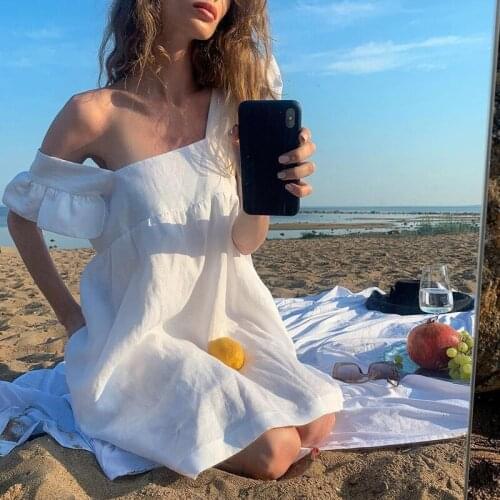 COKAGO Solid Summer Dresses