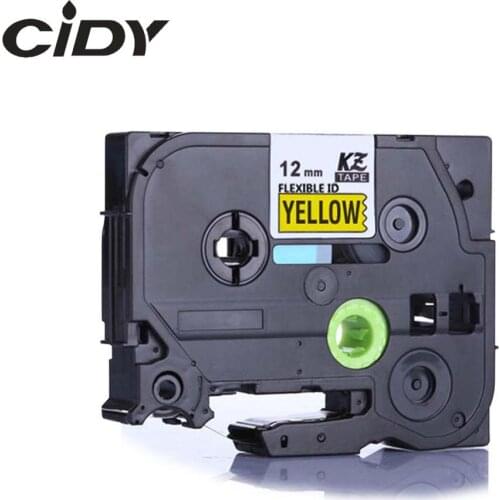 CIDY tze-FX631 compatible brother 12mm tze tape flexible adhesive tapes tze FX631 tz FX631 tz-FX631 for brother p-touch printer
