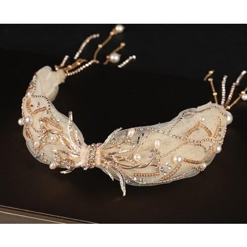 NiuShuya Exquisite Wedding Bridal Headwear Handmade Retro Hair Decoration Wedding Dress Hair Accessories Hairwear