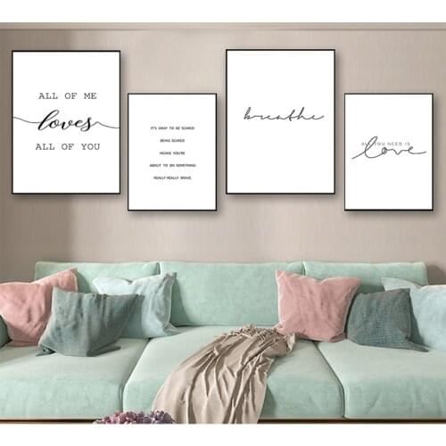 Letters Print Fresh Minimalist for Living Room Picture Modern Life Quotes Art Posters Home Decor Nordic Canvas Painting Wall Art