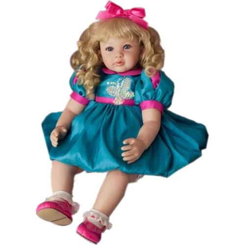 60 CM Silicone Vinyl Reborn Doll Lifelike Toddler Girls Brinquedos Birthday Gift Play House Toys
