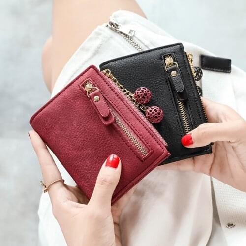 Cute Wallets PU Women Wallets Fashion Short wallet Student Coin Purse Card Holder Ladies Clutch Bag Cat Small Female Purse