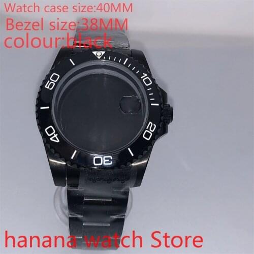 Suitable for NH35 36 Mingzhu2813 Miyata self-winding 40mm sealed back black box series, with carousl black bezel
