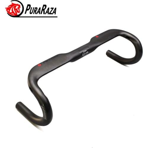 2017New PURARAZA full carbon fiber road bicycle handlebar / road bicycle internal bent bar 31.8*40CM / 42CM /44CM Internal cable