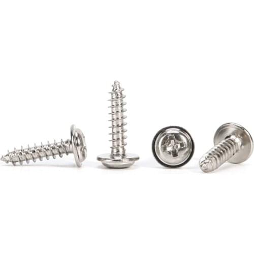 M1.7 M2 M2.3 M2.6 Phillips Cross Recessed Washer Pan Head Self Tapping Screw Metric Thread Wafe Head Bolt Steel Nickel Plated