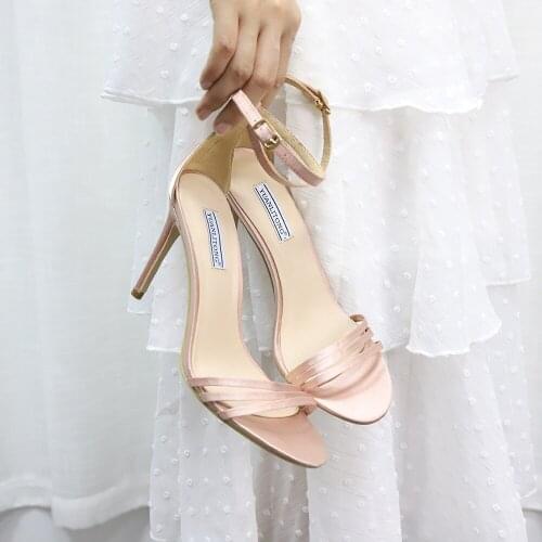 Brand Sexy Open-toed Ladies Sandals Summer New Simple Elegant Fashion Fashion Stilettos Formal Wear Professional Womens Shoes