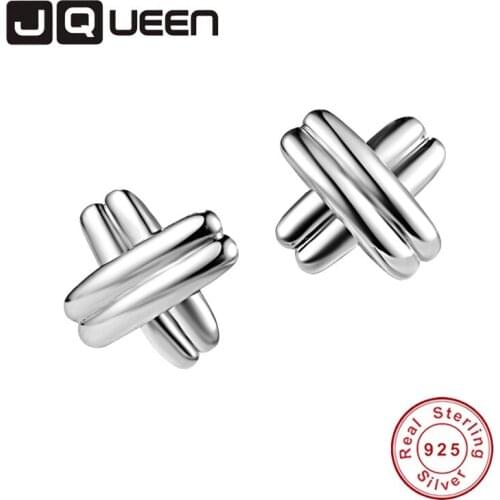925 Sterling Silver Fine Jewelry New Design Well Shape Earrings Fashion Jewelry Womens Accessories Ear Studs Set