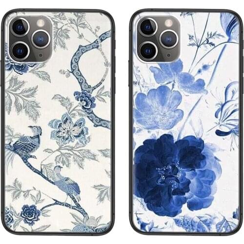 Blue and white porcelain For Galaxy Note 20 10 9 8 Ultra Samsung M51 M31 A7 A8 J6 J8 2018 A10S A11 Worlds Nicest Soft Phone