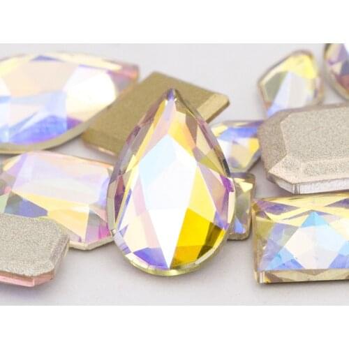 Glitter rhinestones Glass crystal flat stone crystals Accessory DIY for nails patches applique cristal rhinestones on nails art