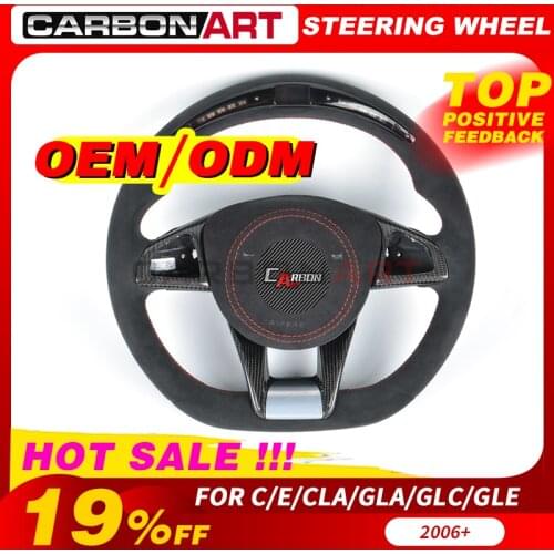 LED racing steering wheel for Mercedes C E class W176 CLA GLC GLE class C180 C200 CLA180 E400 GLC W218 screen display