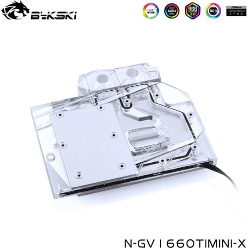 Bykski GPU Water Block For Gigabyte RTX 2060 OC 6G ,1660 Super RTX1660TI MINI ITX OC 6G GPU Cooler ,N-GV1660TIMINI-X