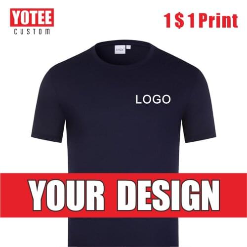 YOTEE Customized High-End Mens And Womens T-Shirts Company Brand Logo Design Embroidery High-Quality Tops