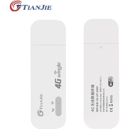 TIANJIE 3G 4G LTE WCDMA GSM WiFi Modem USB Dongle Unlocked Cat4 150Mbps Wingle Router Car Home Hotspot With Sim Card Slot