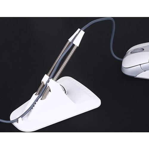 Professional Mouse Bungee for Gamer Cord Wire Clip Wire Mouse Cable Holder Line Fixer White Black Bungee for Gaming Mouse