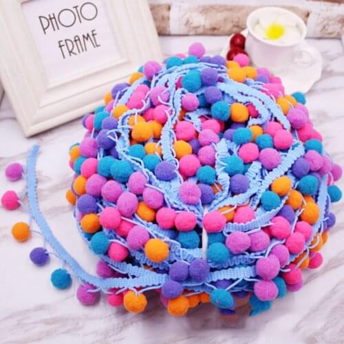 10yards DIY accessories tassel Small hair ball cotton bohemian tassel trimming fringes for sewing clothes Curtains decoration