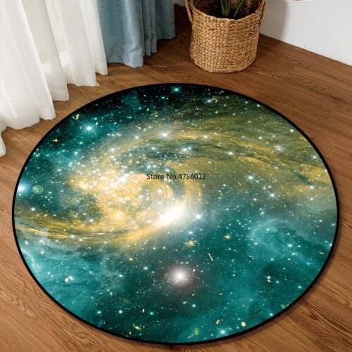 2021 Gorgeous Starry Universe Series Living Room Bedroom Hanging Basket Chair Non-slip Round Mat Carpet Customization