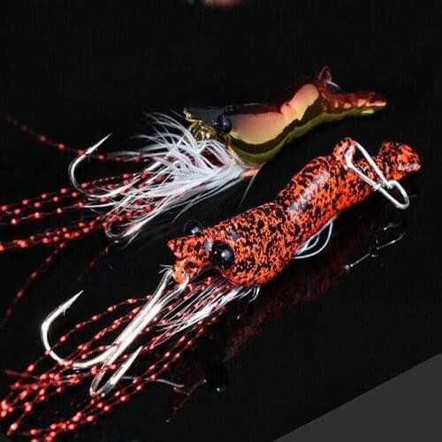 38MM/3G/Soft shrimp lures artificial bait for fishing Freshwater bionic metal shrimp white bait whisker root bait Accessories