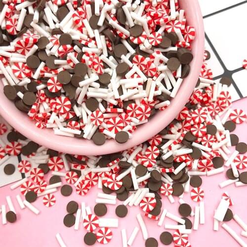 50g Fake Clay Sprinkles for Crafts Making Mixed Candy Christmas Decoration DIY Slimes Filling Tiny Klei Mud Particle Accessories